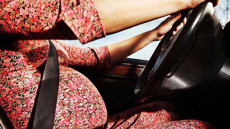 Pregnant woman driving